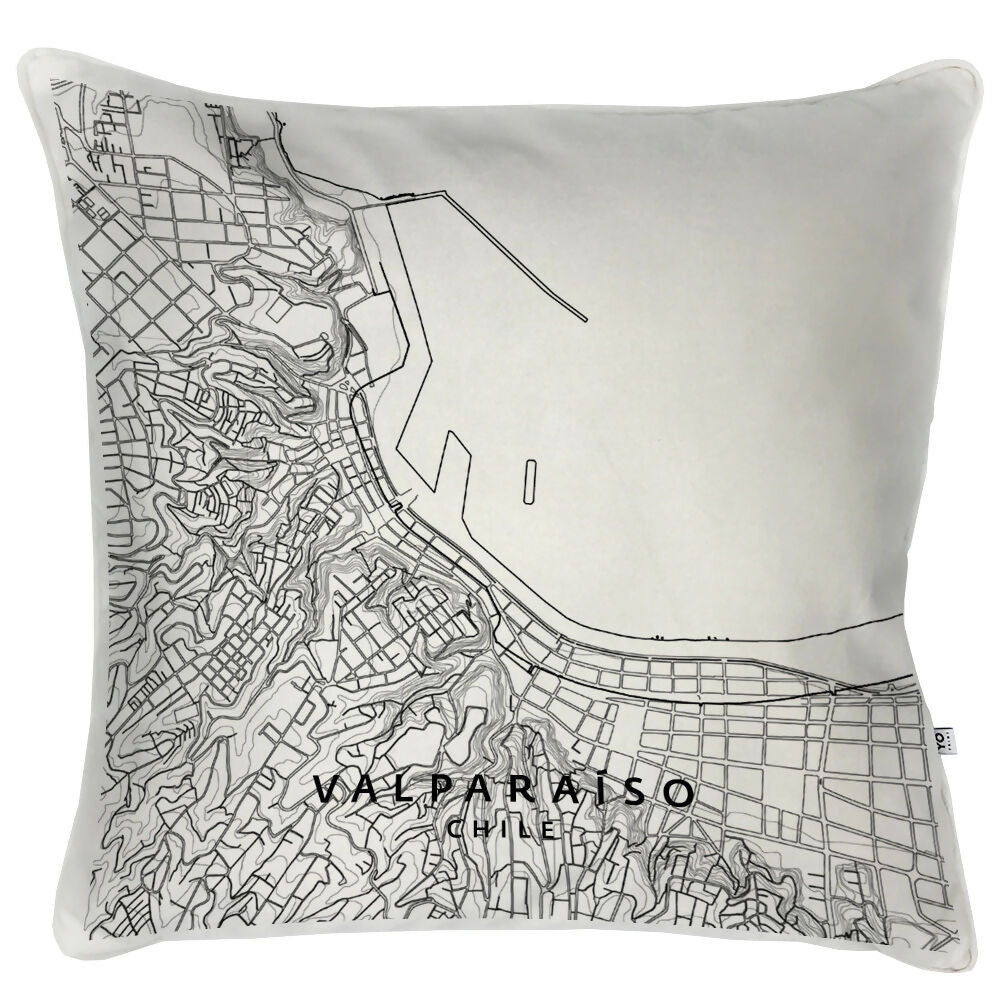 Cojín Mapa Valparaiso, 60x60
