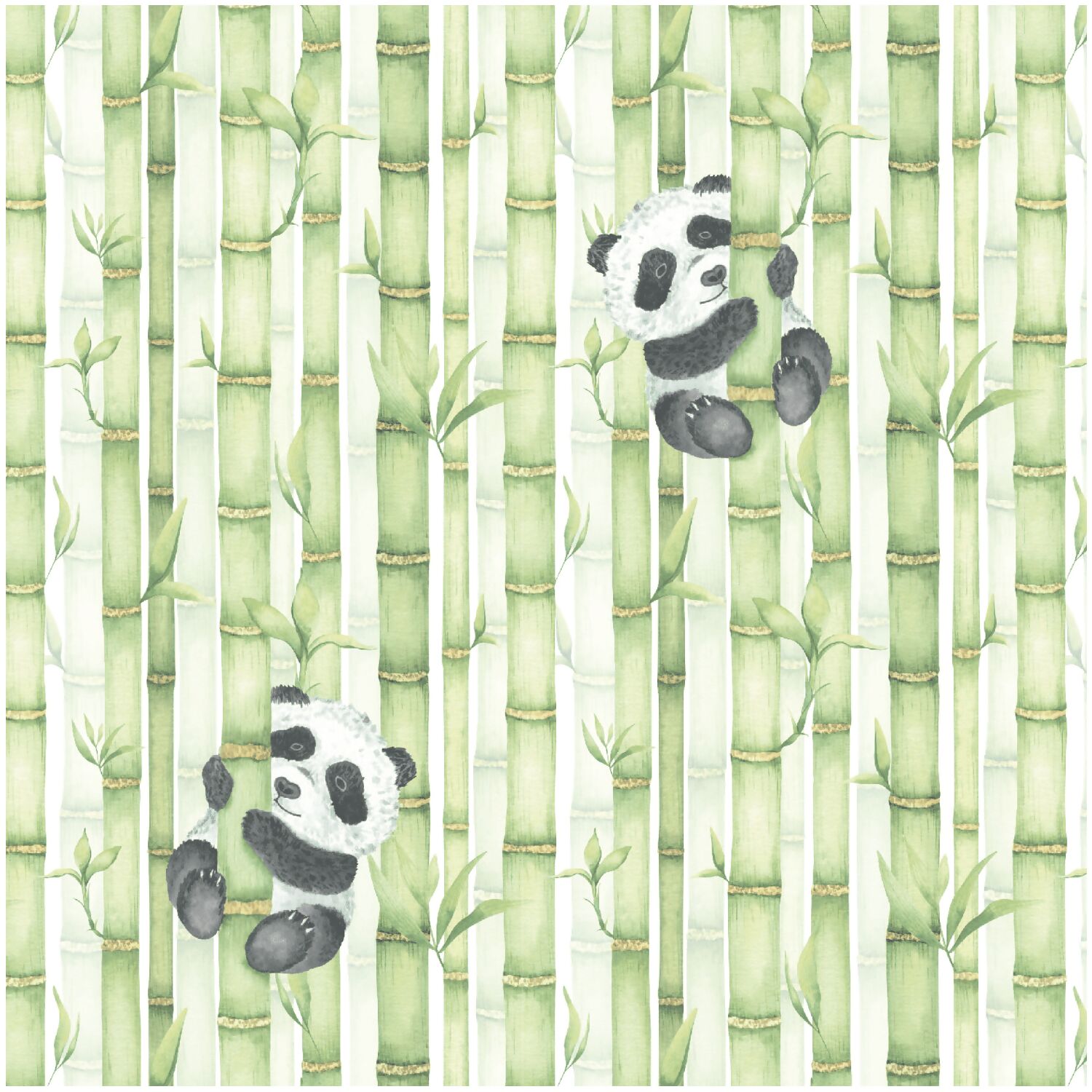 A pedido Papel Mural Texturizado Pandas Felices