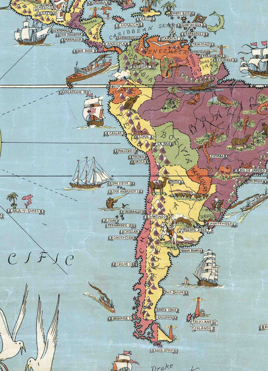 Mapa Mundi Infantil - Lámina – Creado en Chile