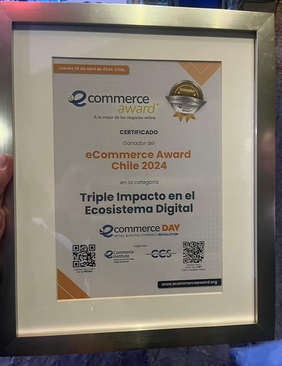 GANAMOS UN ECOMMERCE AWARD CHILE!