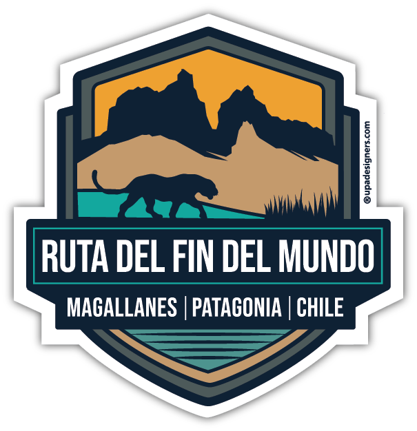 Sticker Mediano Ruta del Fin del Mundo - Creado en Chile