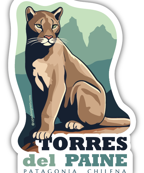 Sticker Mediano Puma Cuernos - Creado en Chile