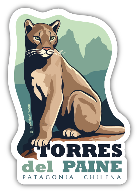Sticker Mediano Puma Cuernos - Creado en Chile