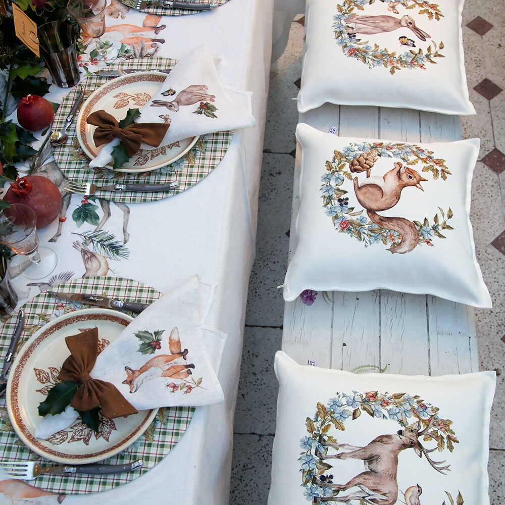 Set 4 Servilletas Woodland - Lino Poliester