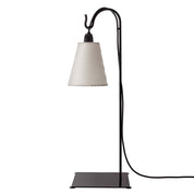 Lámpara Cencerro Pergamino Base Fierro Mesa (75cms de alto)