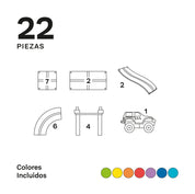 IMANIX Pista de Carrera 22 piezas