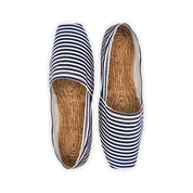 ALPARGATA LONA RAYADO AZUL