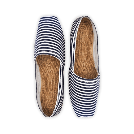 ALPARGATA LONA RAYADO AZUL