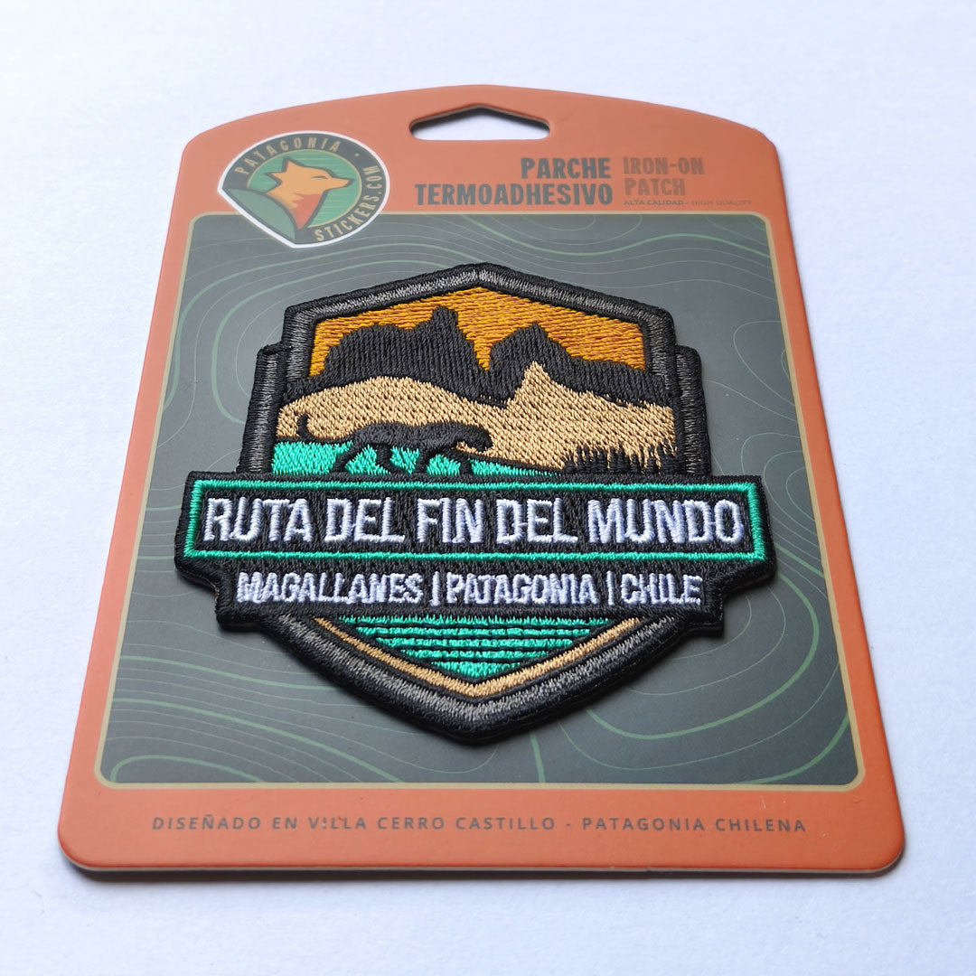 Parche Bordado Ruta del Fin del Mundo - Creado en Chile