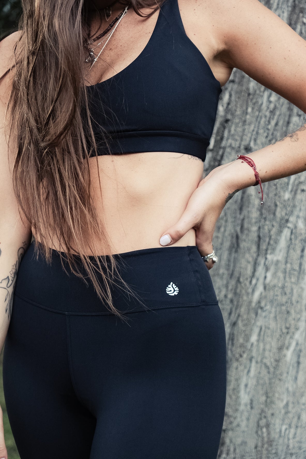 Legging 7/8 Black Silver