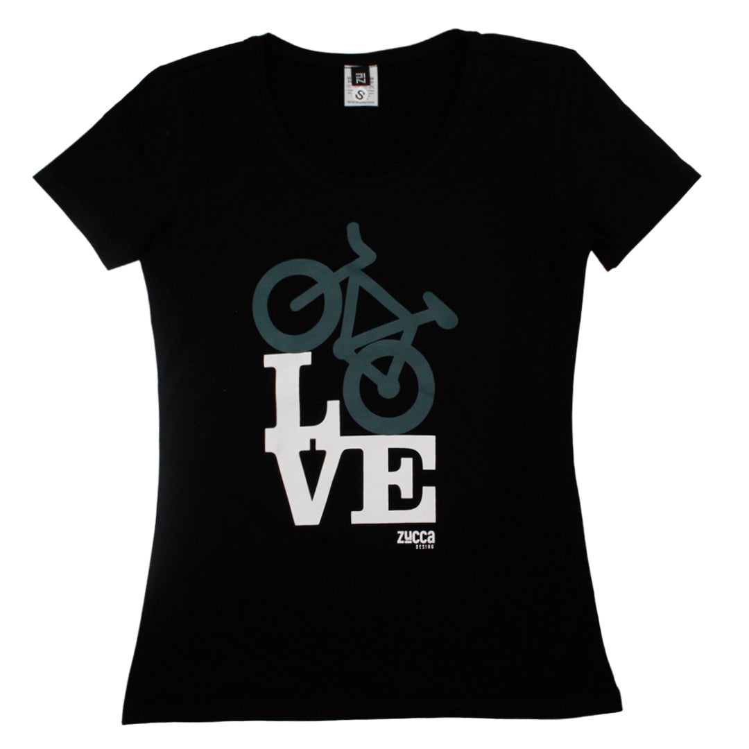 Polera mujer negra "Love Bicycle"