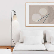 Lámpara Cencerro Pergamino Base Fierro Pie (160cms de alto)