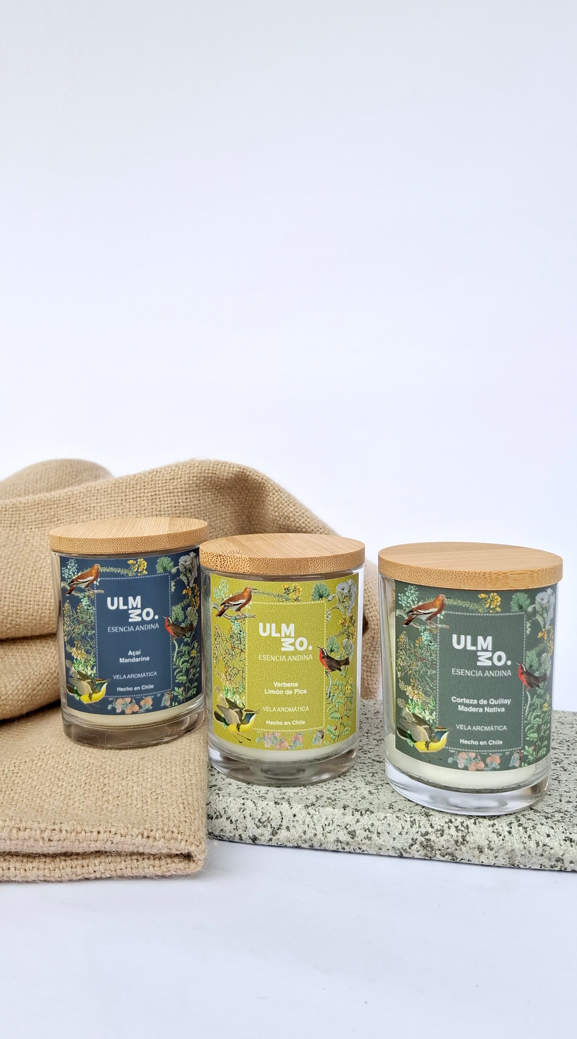 Vela de Soja Corteza de Quillay y Madera Nativa 200grs