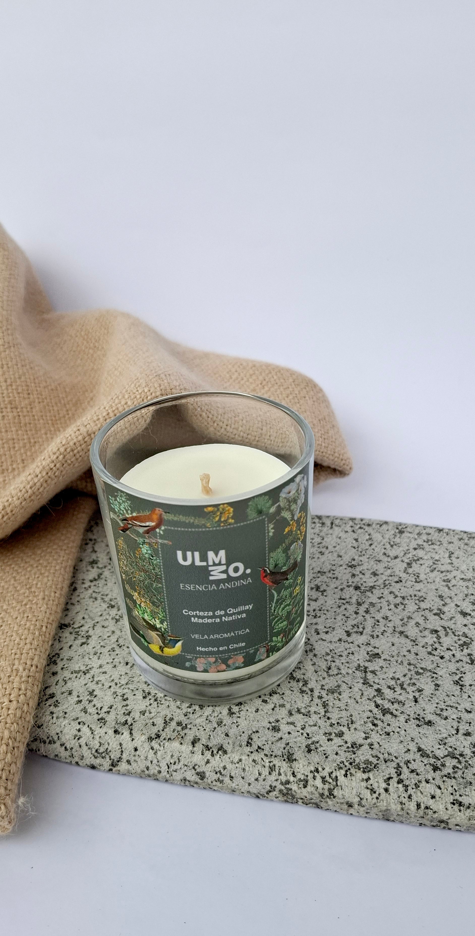 Vela de Soja Corteza de Quillay y Madera Nativa 200grs