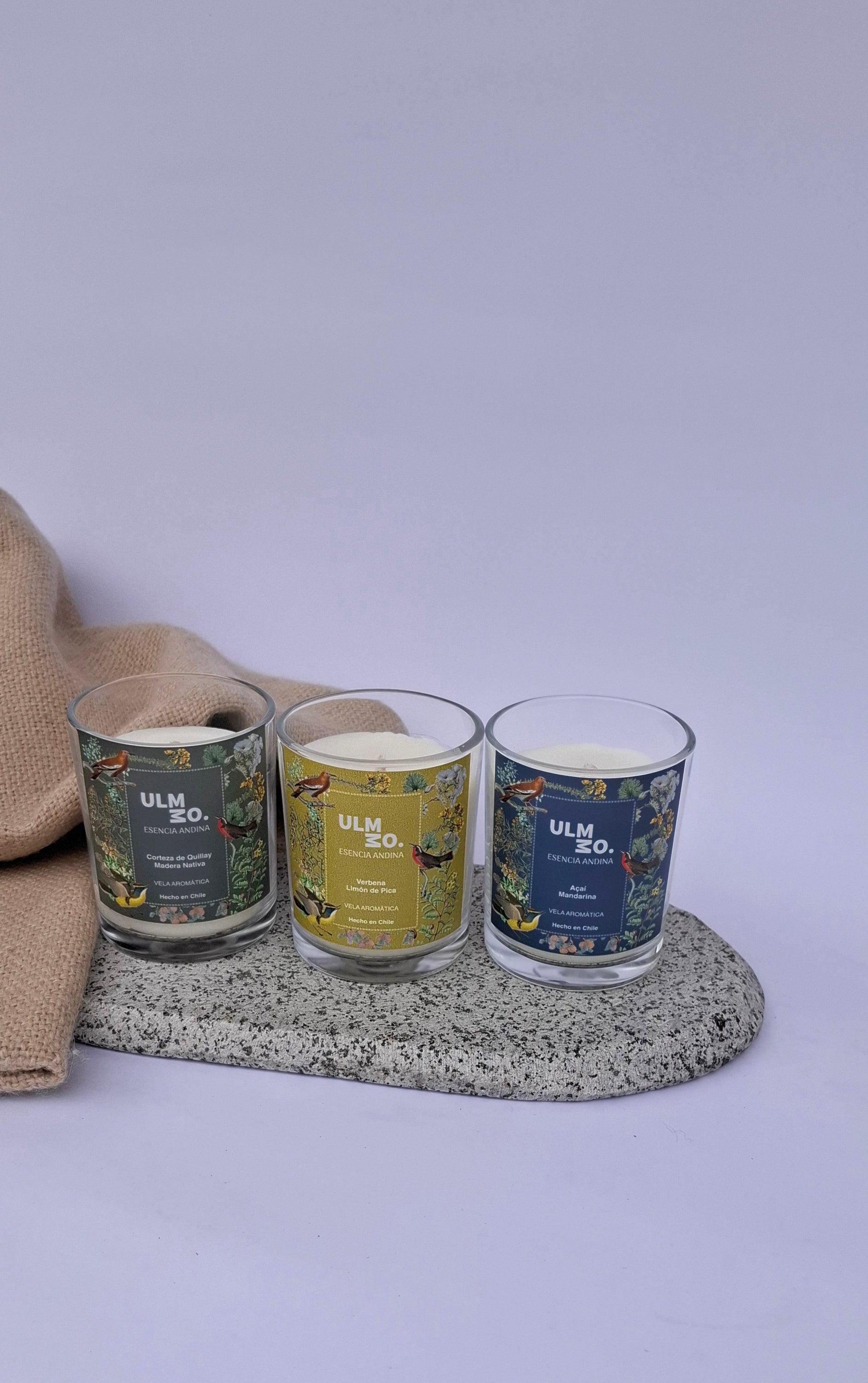 Vela de Soja Corteza de Quillay y Madera Nativa 200grs