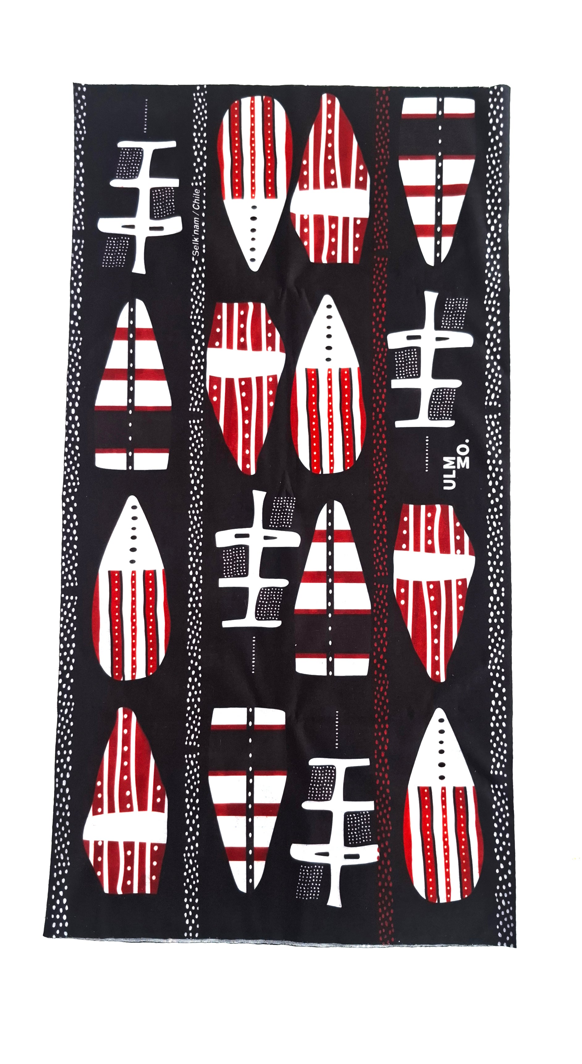 Bandana ULMMO - Colección Selknam Ancestros Negro