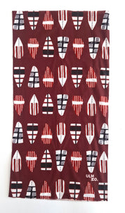 Bandana ULMMO - Colección Selknam Ancestros Rojo