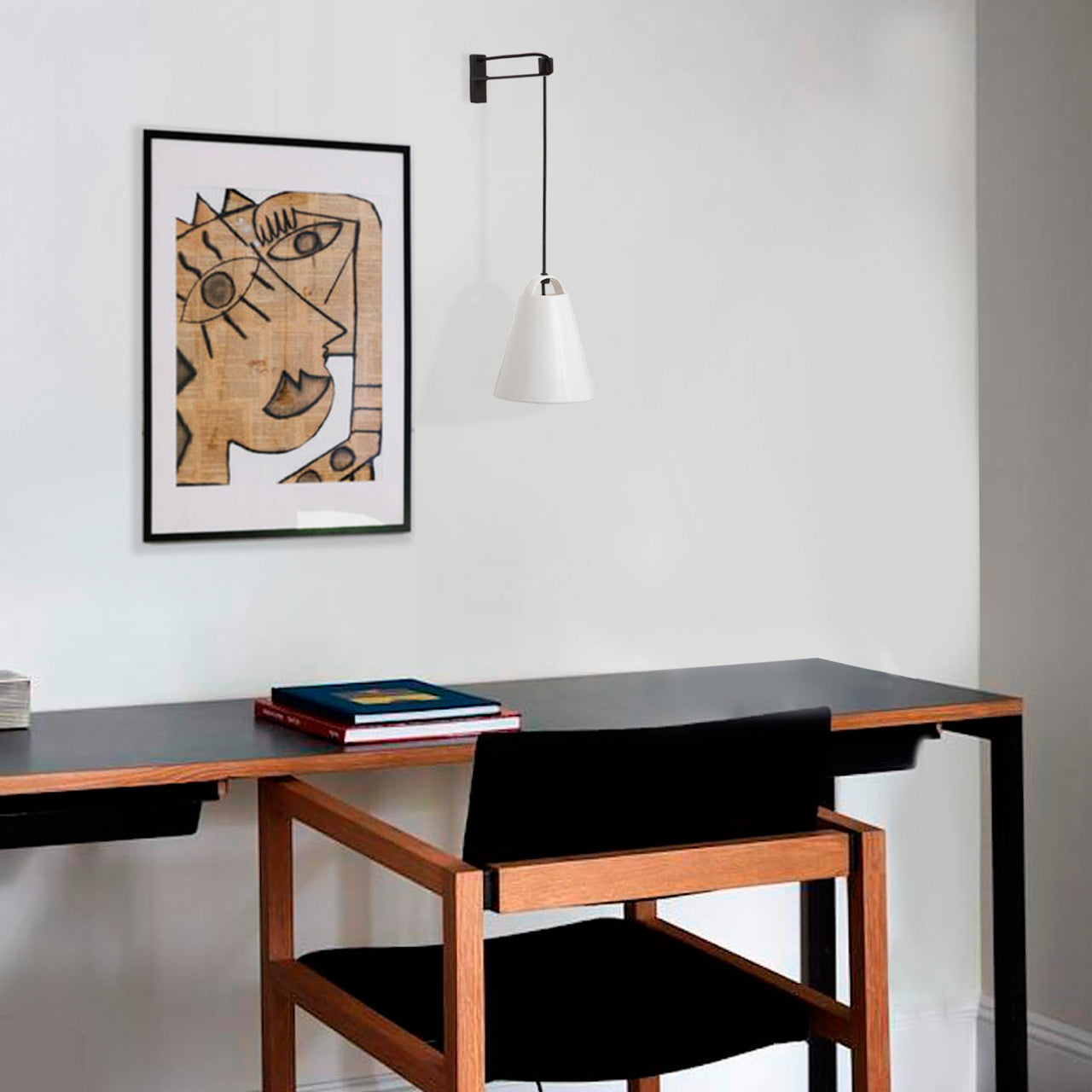 Lámpara Cencerro Cerámica escuadra fierro