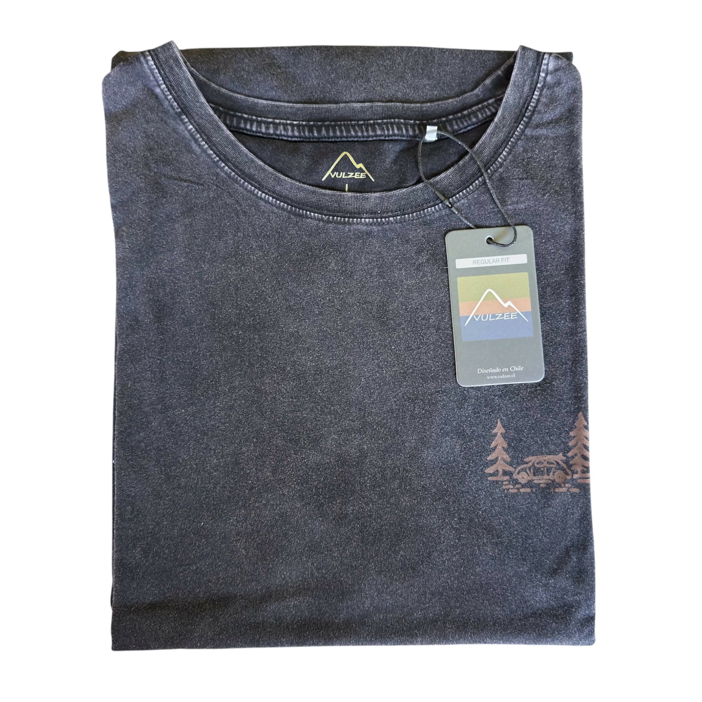 polera mc austral stone wash negra