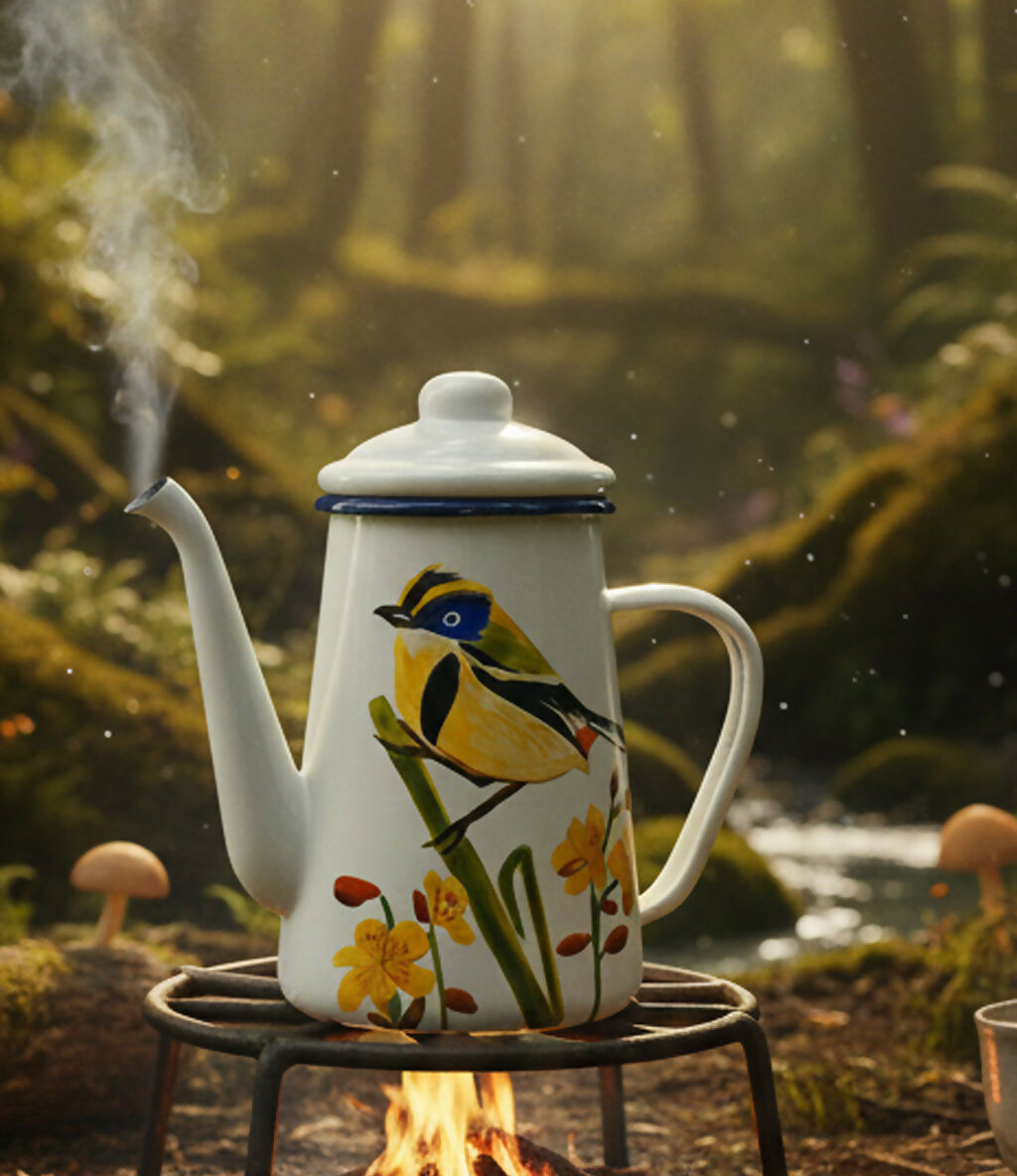 Tetera Enlozada Pintada a Mano - Intrepito 7 colores (1,1L) - Creado en Chile