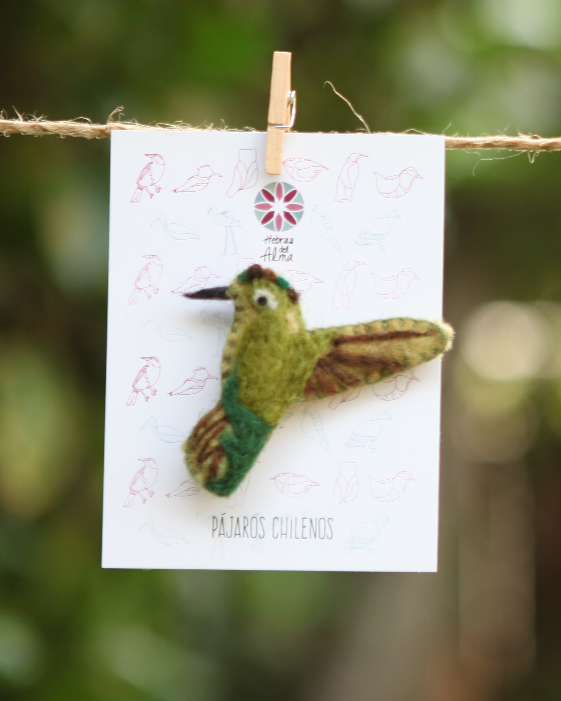 Pajarito Pin Picaflor verde