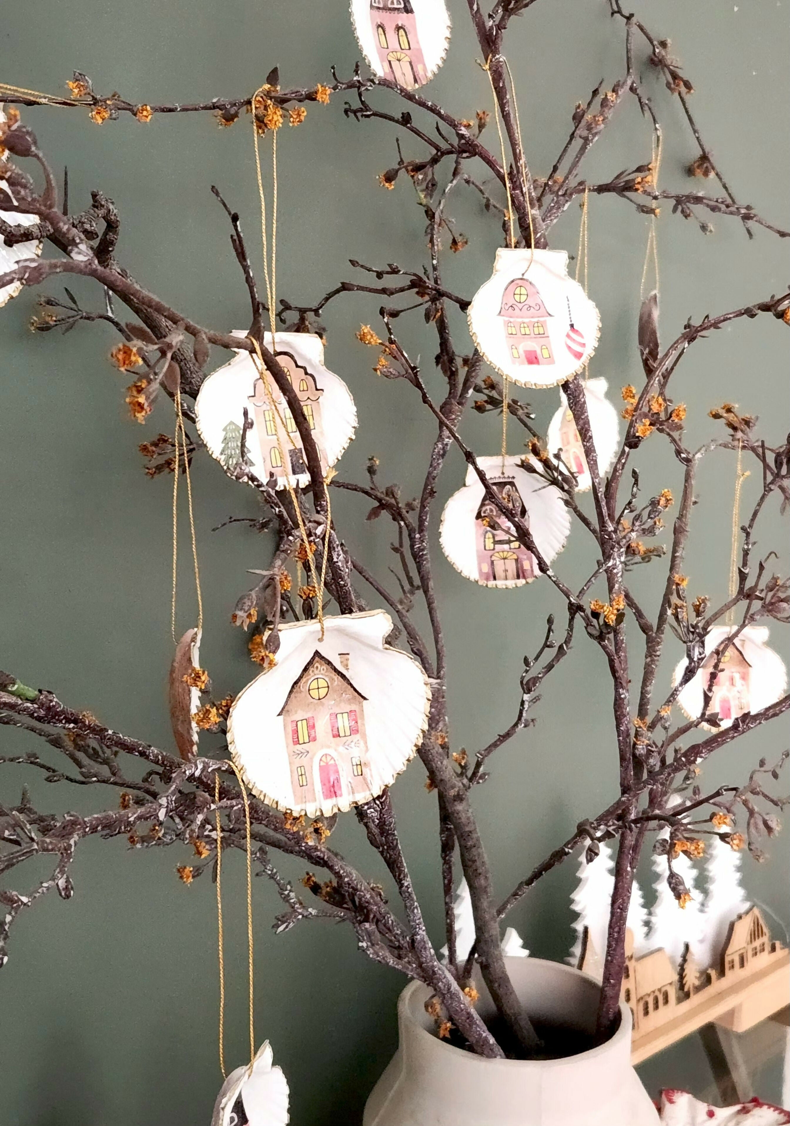 Pack conchitas Casitas de Navidad