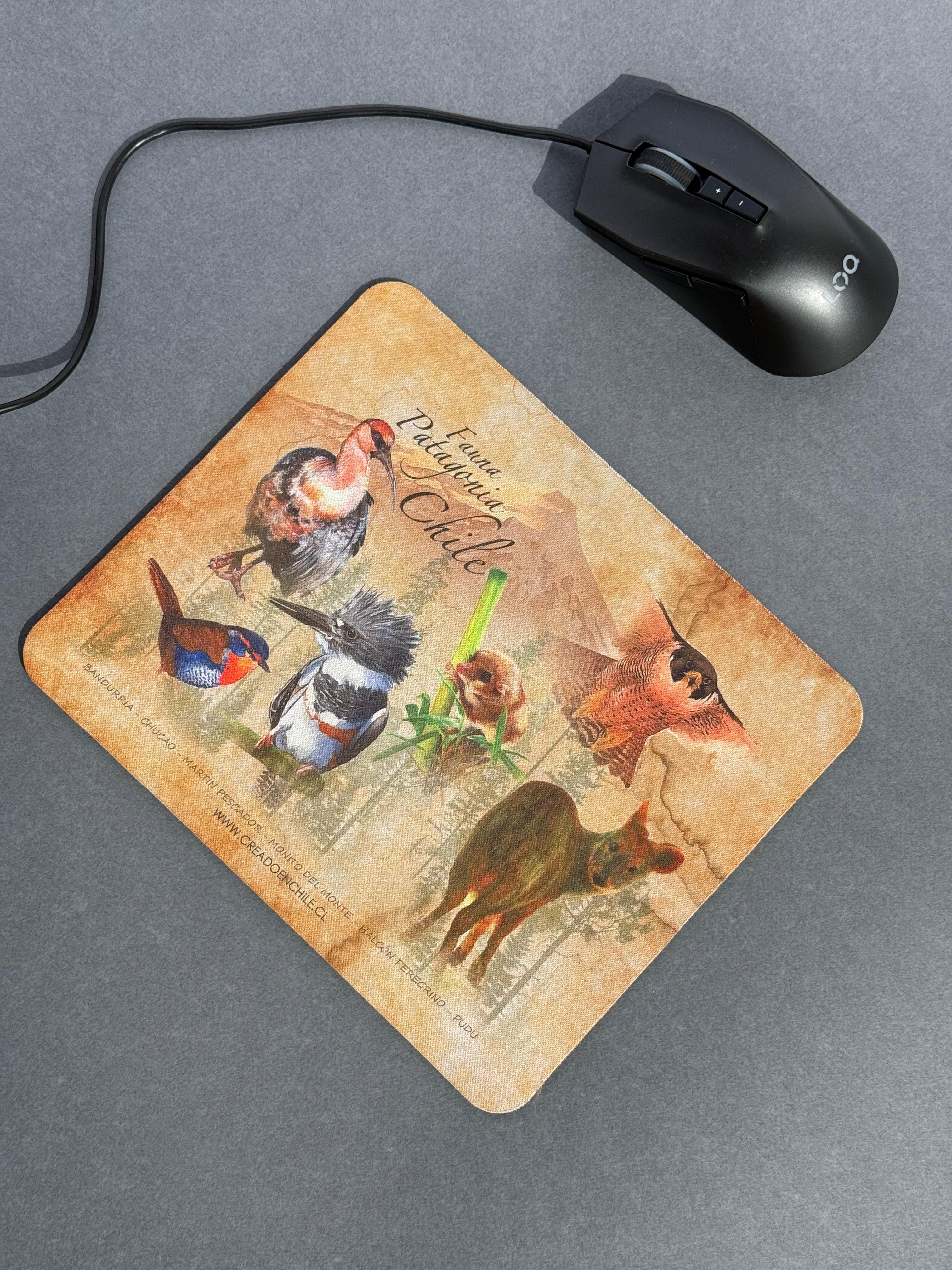 Mousepads de goma ilustrados - Fauna Patagónica