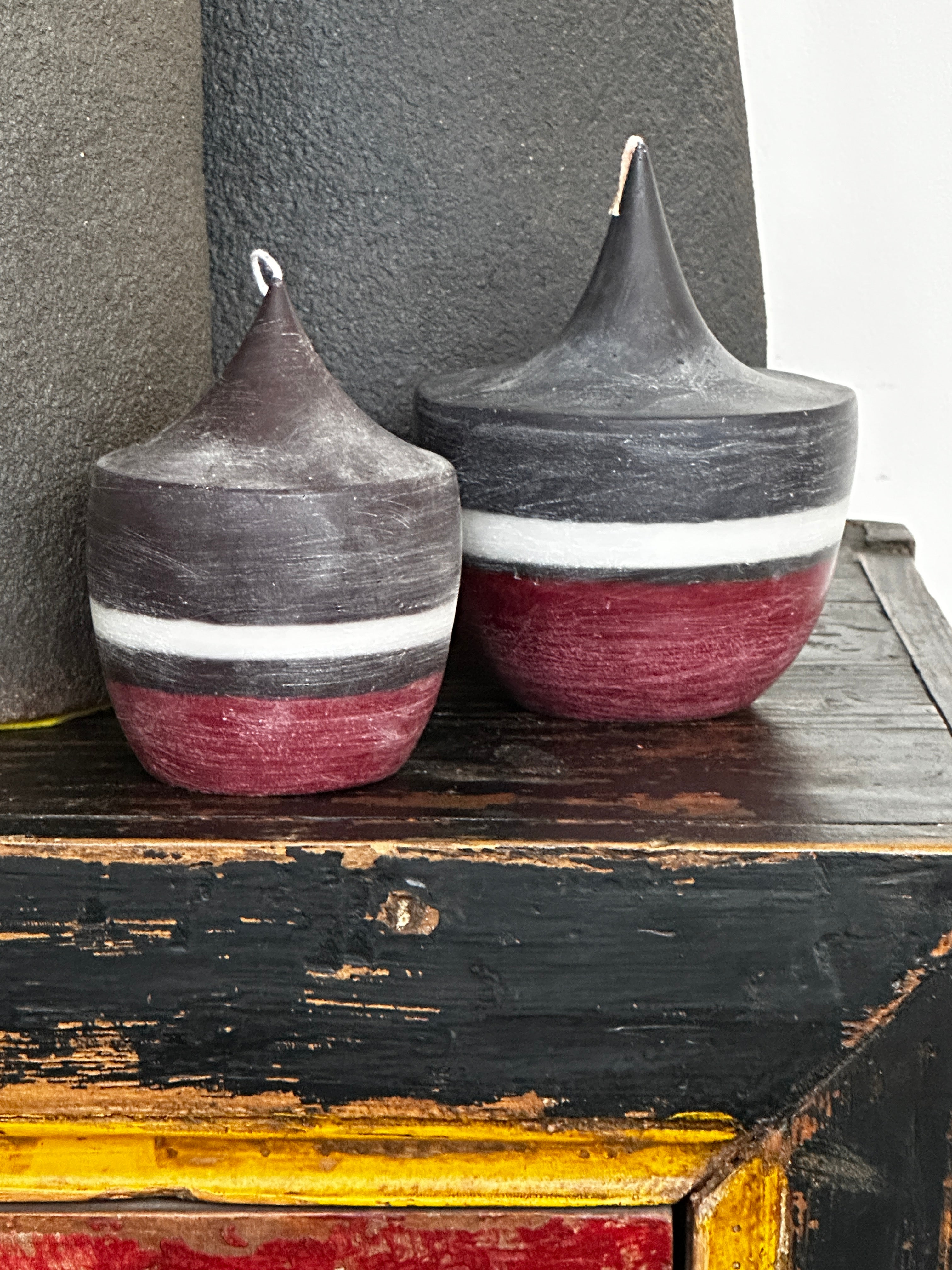Vela Trompo 3 Colores Grande – Onas-Selk'nam