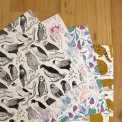 Set  32 individuales de papel Flora y Fauna chilena I