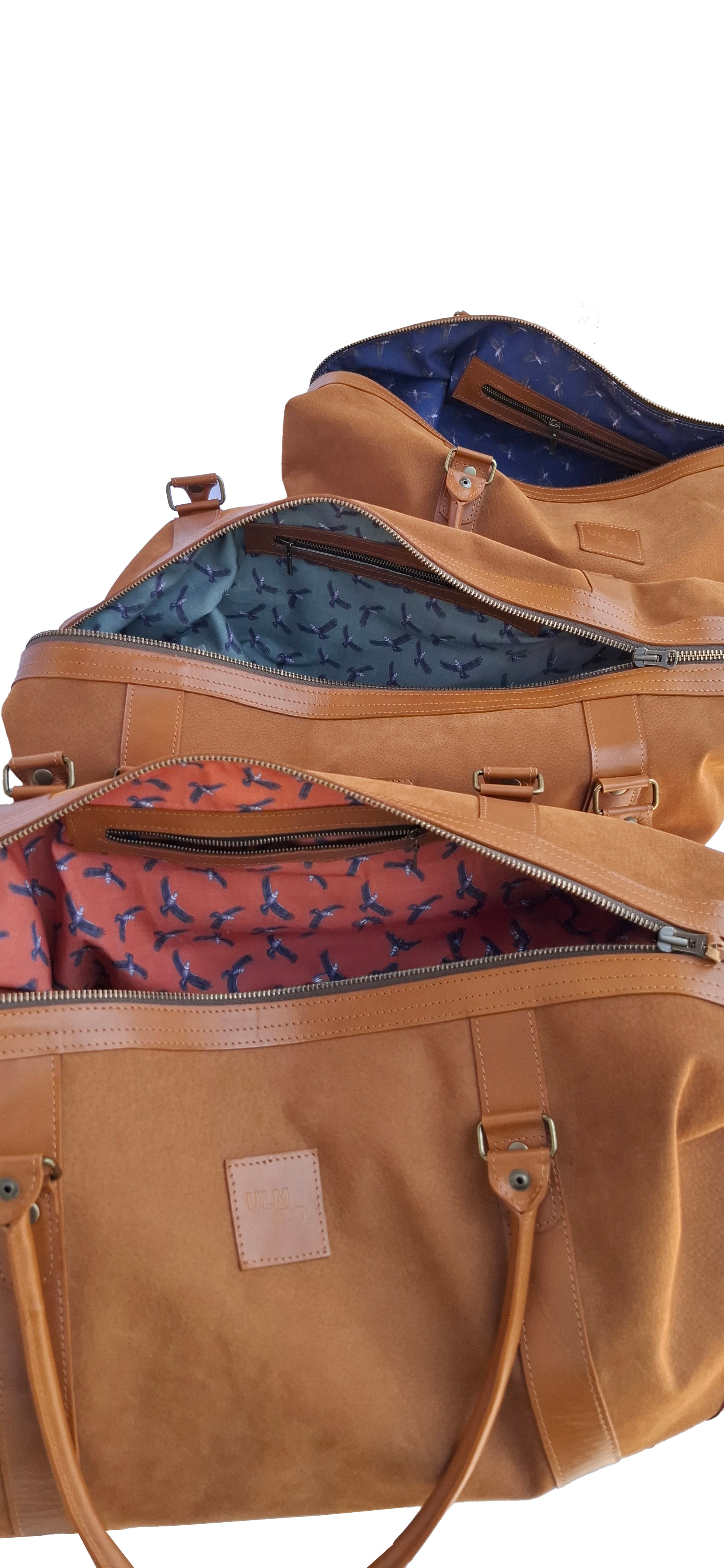 Bolso ULMMO Carpincho camel - forro cóndor Naranjo