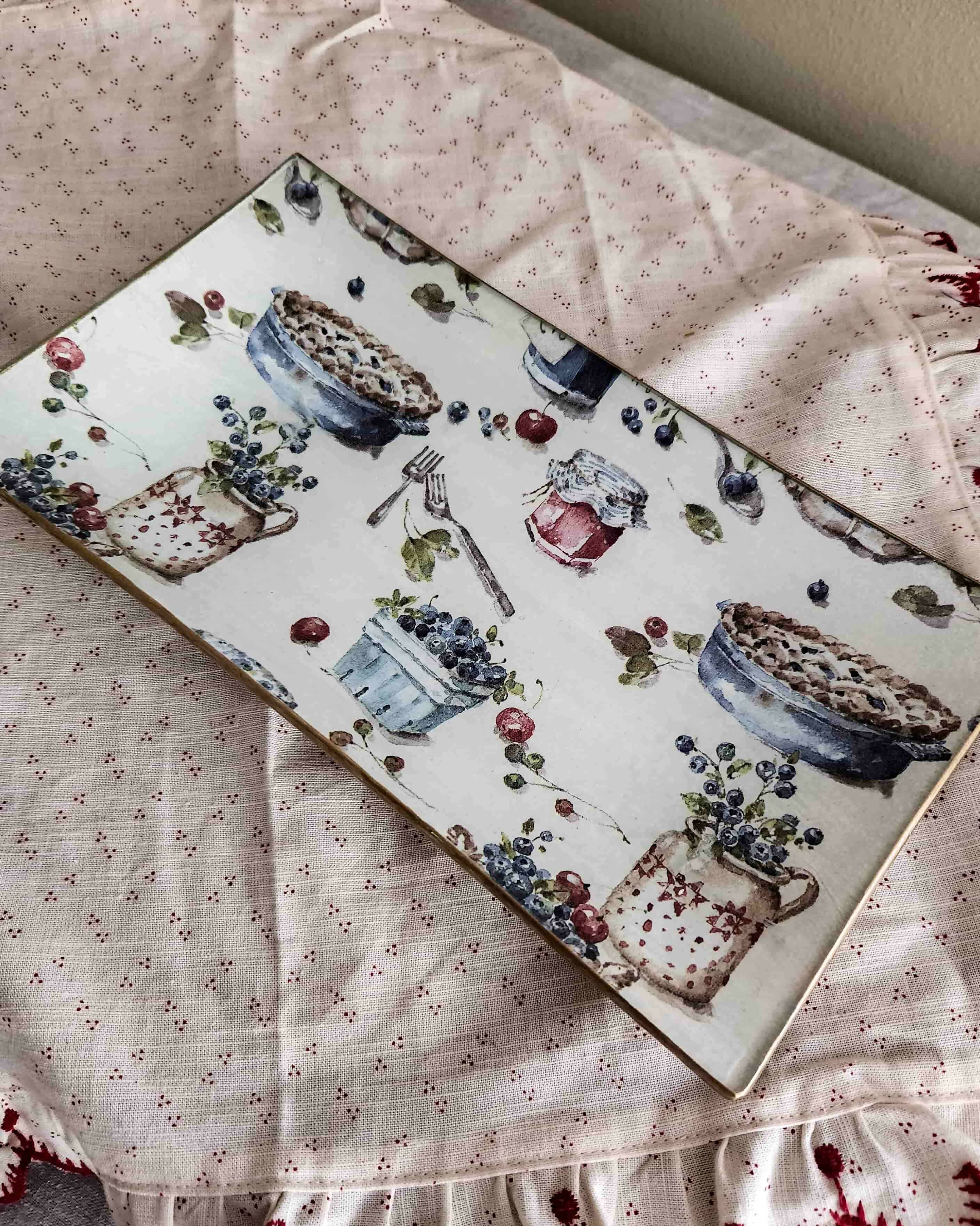 Bandeja Rectangular Country Chic