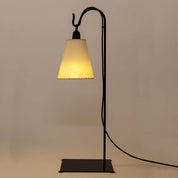 Lámpara Cencerro Pergamino Base Fierro Mesa (75cms de alto)