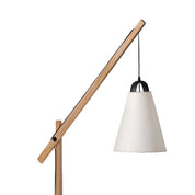 Lámpara Cencerro Pergamino Base Madera