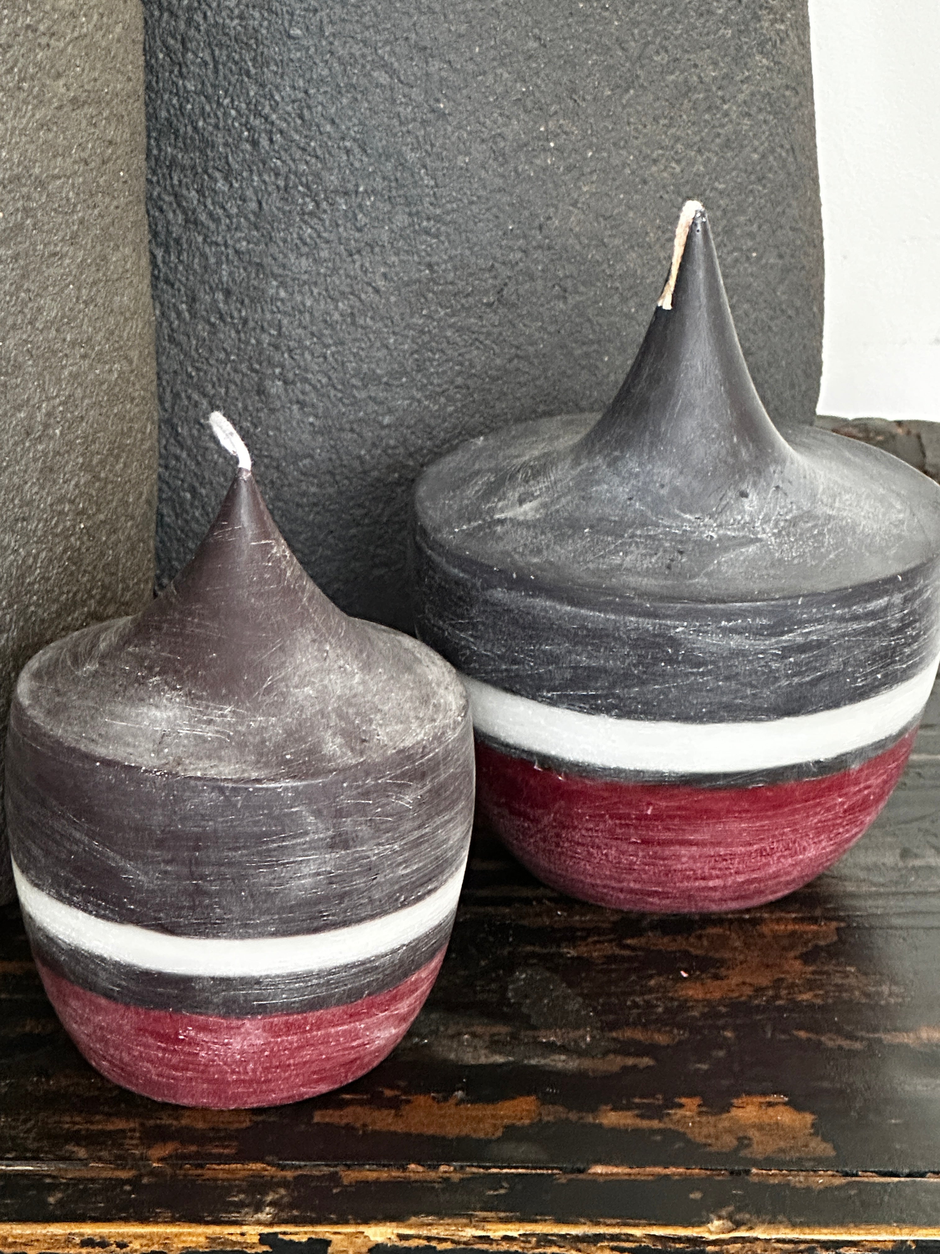 Vela Trompo 3 Colores Grande – Onas-Selk'nam