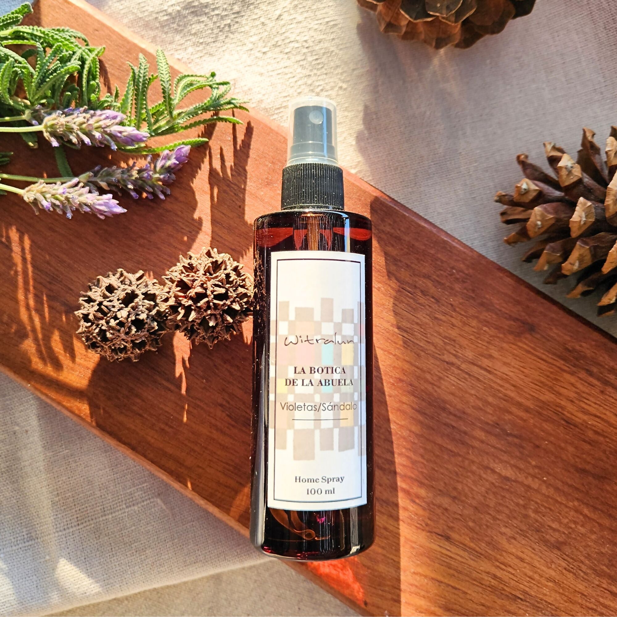 home spray la botica de la abuela vidrio ambar 100 ml