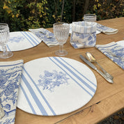 Set 4 Servilletas Toile Azul