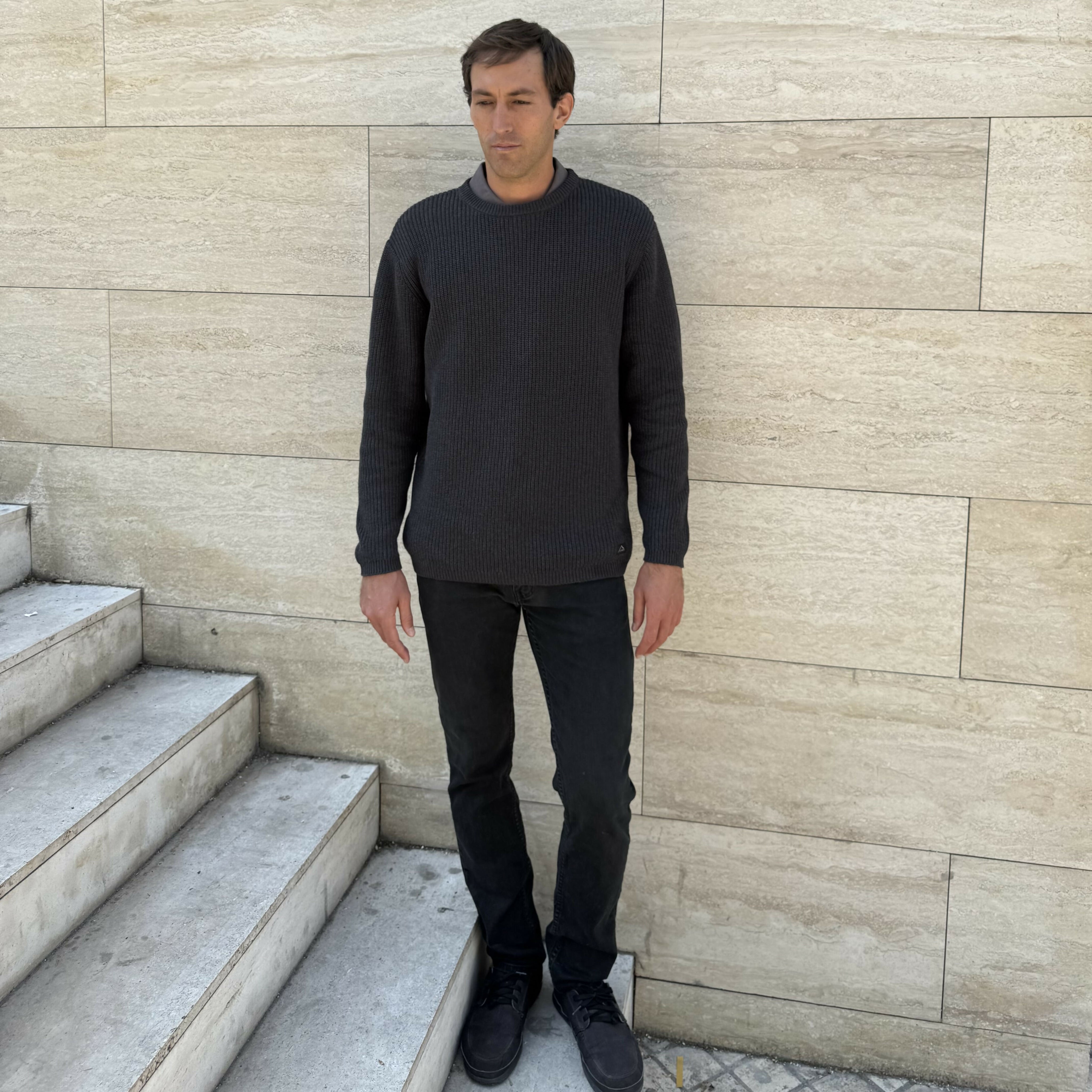 chaleco waffle grafito