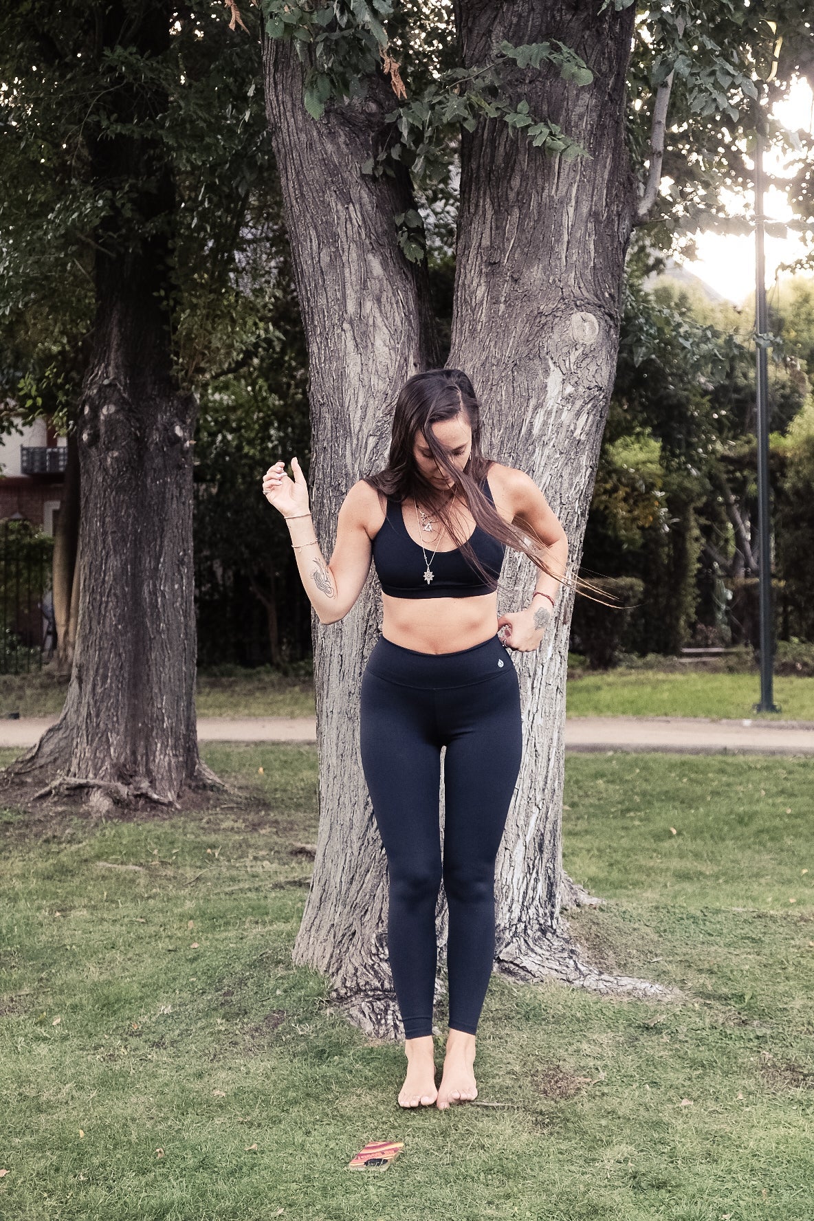 Legging 7/8 Black Silver