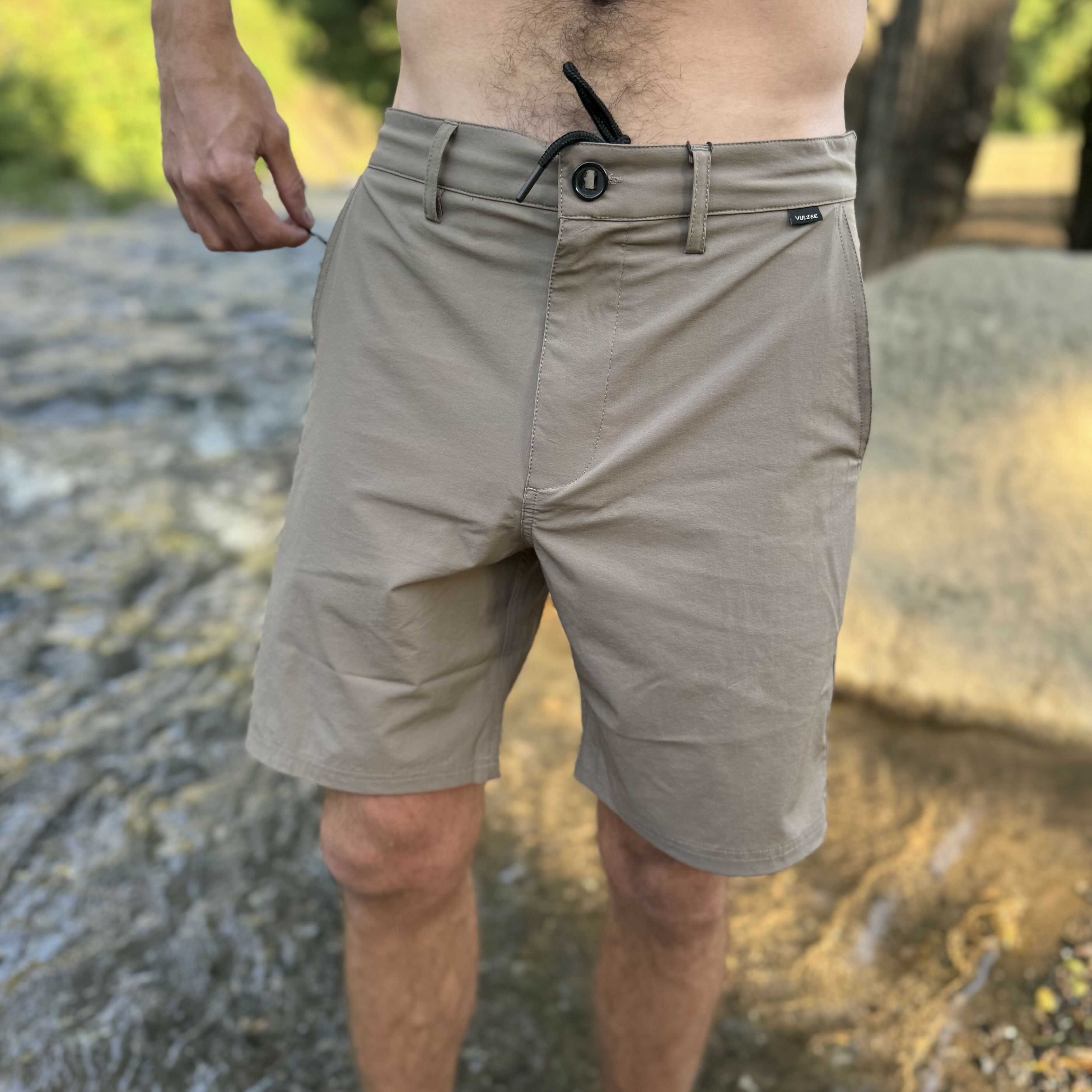 short híbrido 19" café