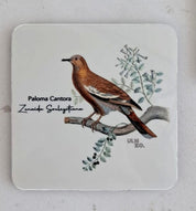 Set de 6 Posavasos Cuadrados Aves de Chile - Claudio Gay