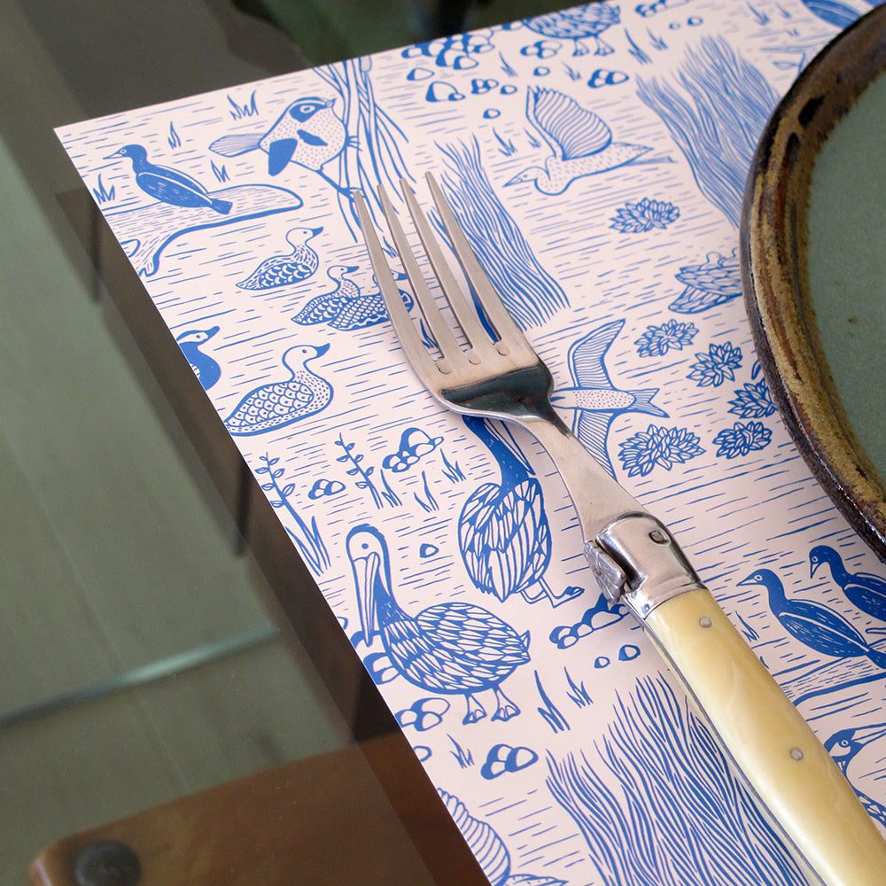 Set  32 individuales de papel Flora y Fauna chilena I