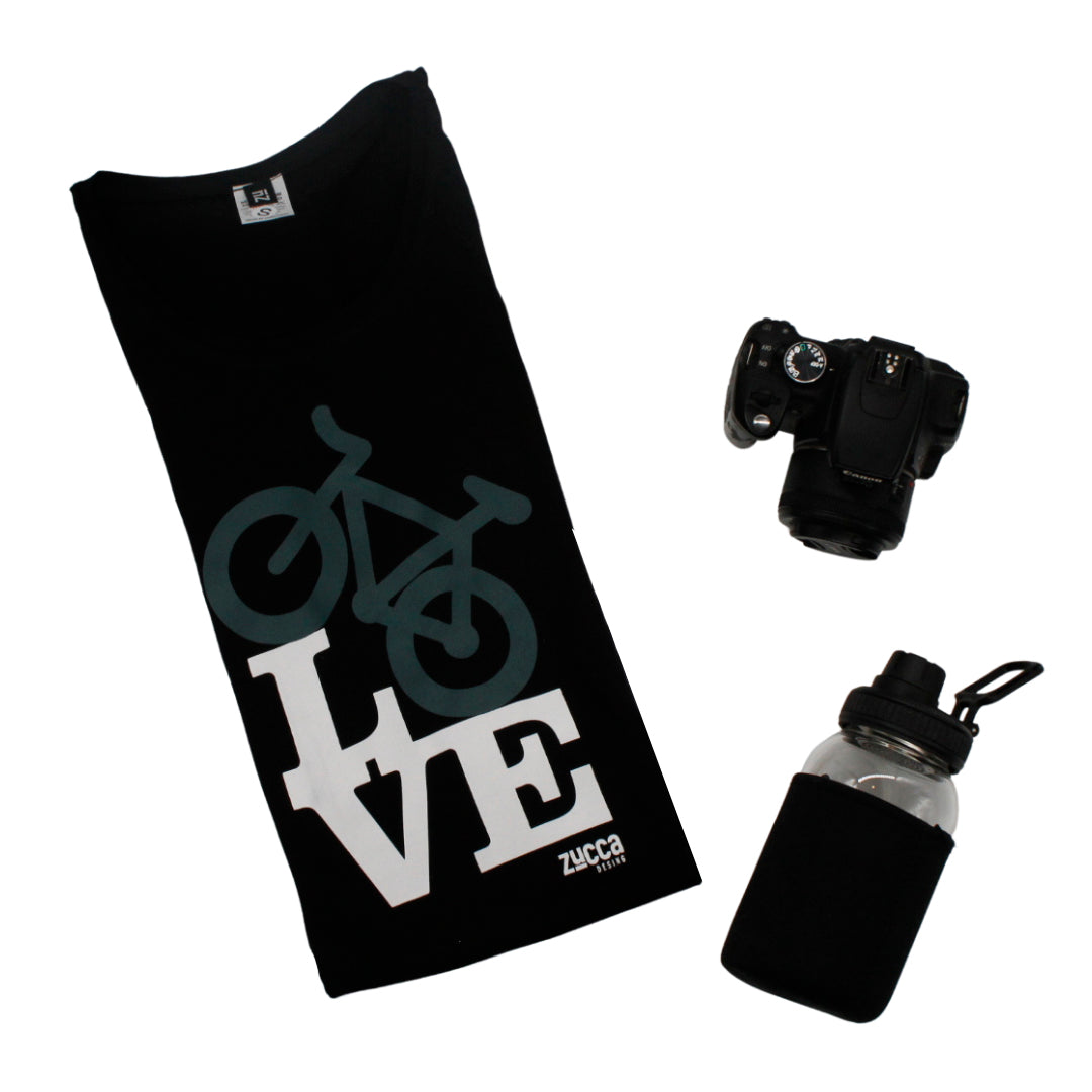 Polera mujer negra "Love Bicycle"