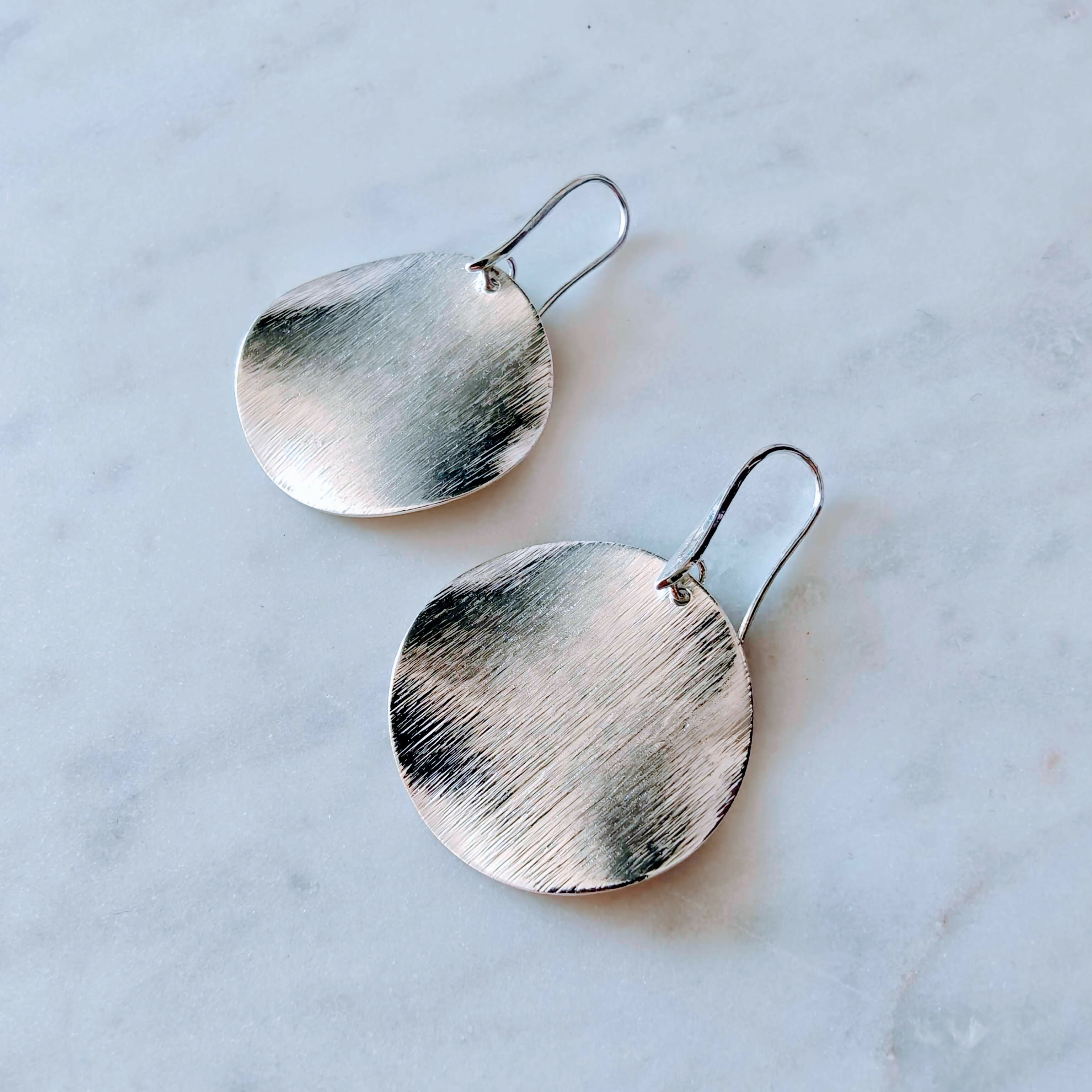 Aros Luna Bañados Oro Blanco