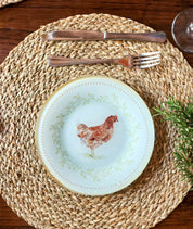 Plato de postre diseño gallina 19cm