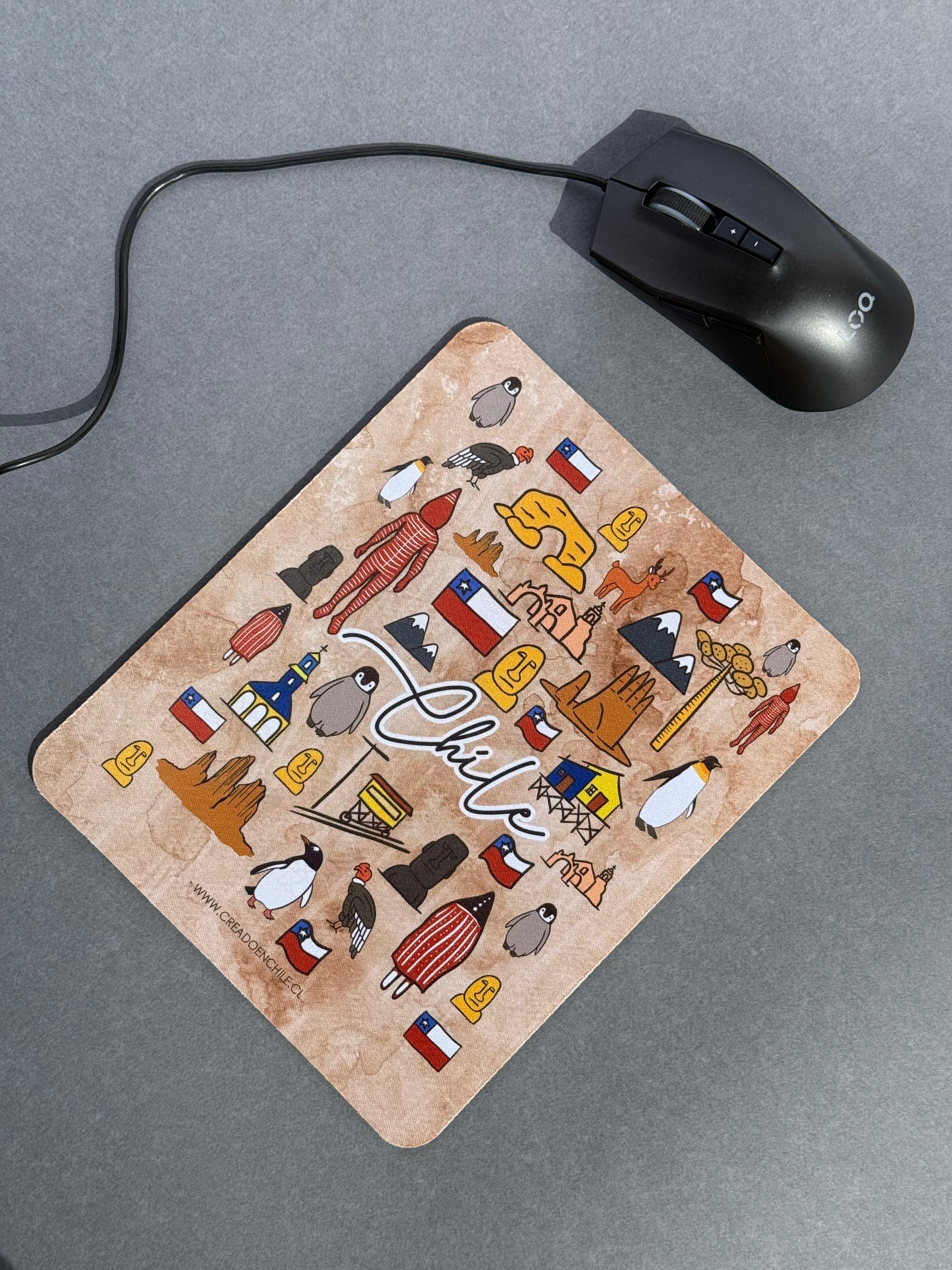 Mousepads de goma ilustrados - Íconos de Chile