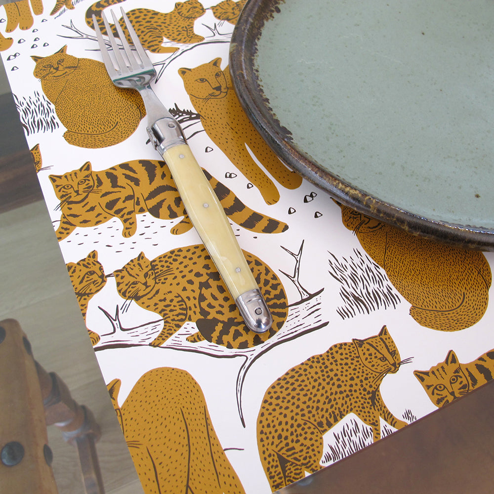 Set  32 individuales de papel Flora y Fauna chilena I