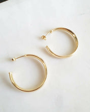 ARGOLLAS SOFÍA 30MM BAÑO ORO