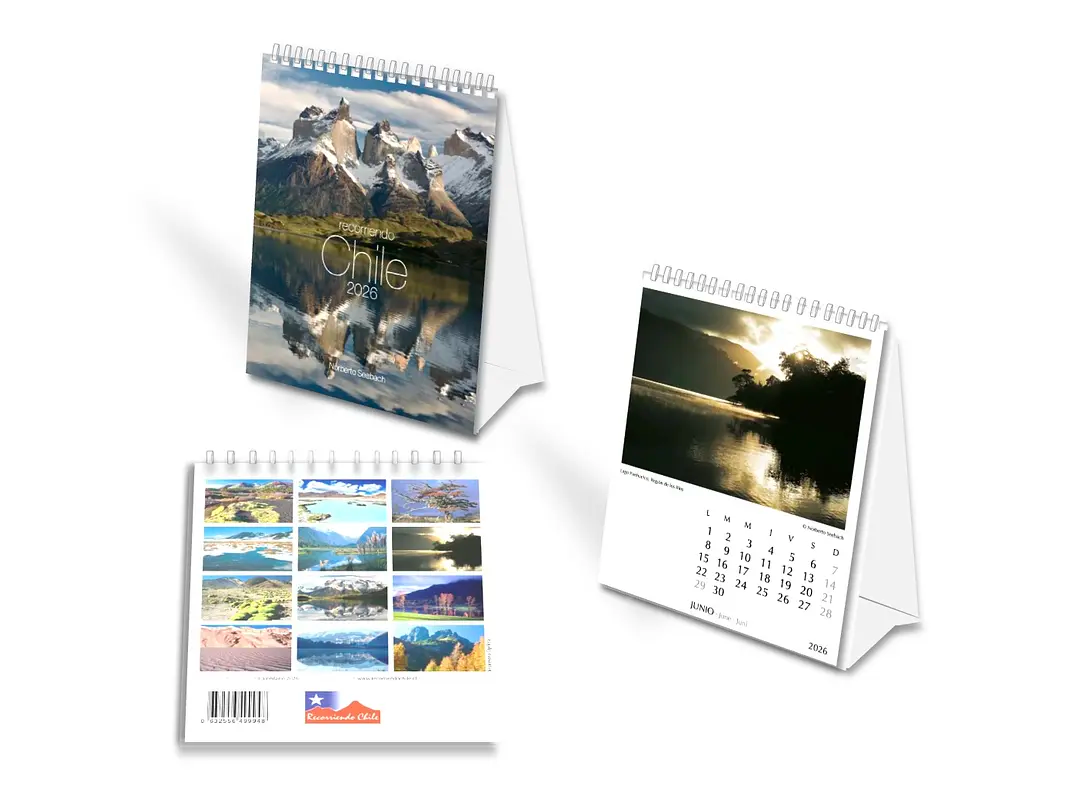 Calendario Escritorio Recorriendo Chile 2026