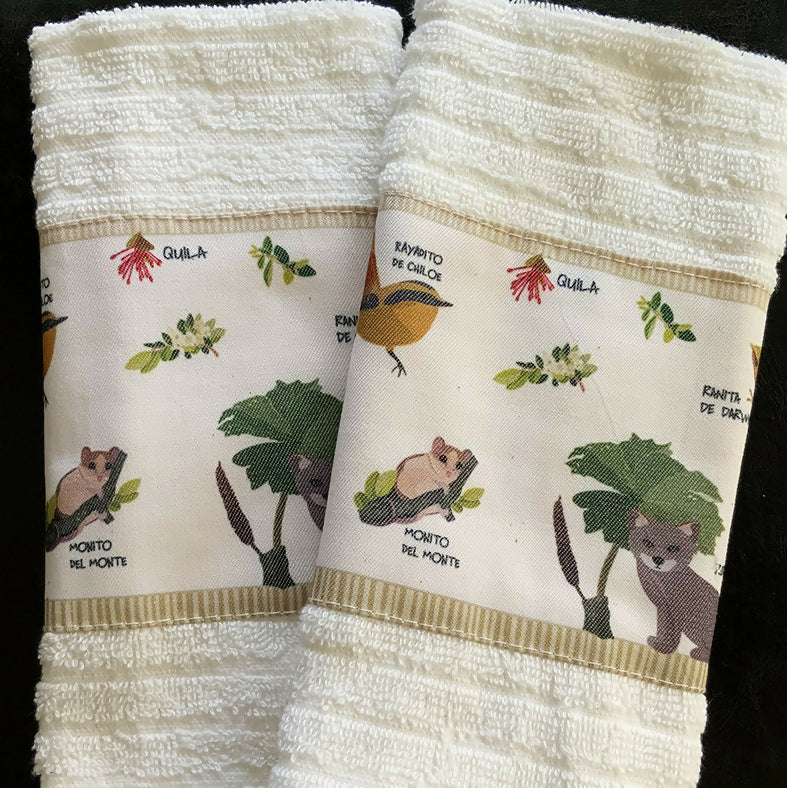 Toalla de Visitas Fauna Chilota - Creado en Chile