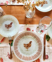 Plato de fondo diseño gallina 25cm